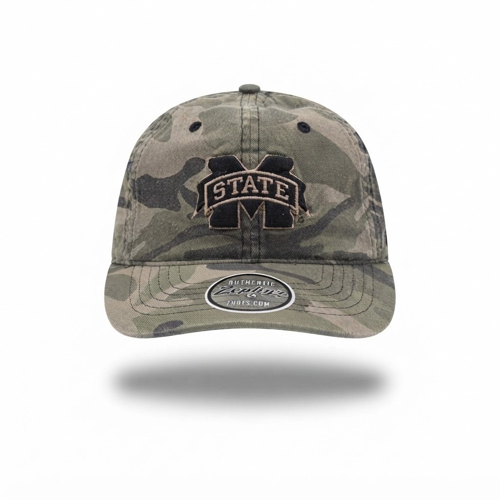 Zephyr Mississippi State Bulldogs Hat Men OSFM Camo NWT Unstructured Strapback